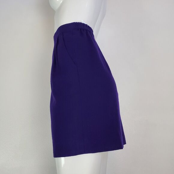 Vintage 80's Purple Wool Mini Skirt - Picture 1 of 5
